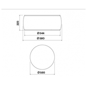 Островная вытяжка Falmec CIRCLE.TECH SOFFIO IS.58 White Satin Glass