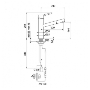 Смеситель Webert TRENTO TN940102 GREY