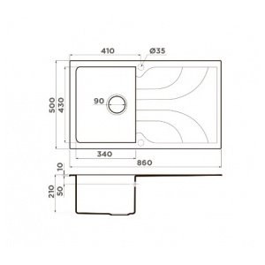 Кухонная мойка Omoikiri YASUGATA 86 BE