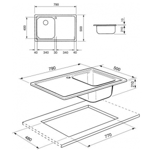 Кухонная мойка Smeg SP791DRA