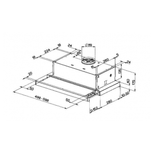 Встраиваемая вытяжка Franke FTC 601 GR XS, сталь (110.0439.278)