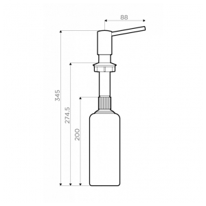 Дозатор Omoikiri OM-02-BL