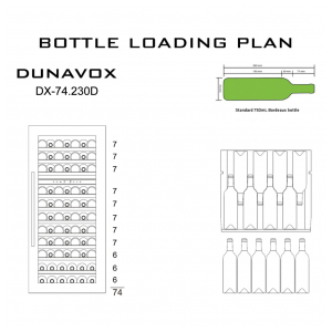 Встраиваемый винный шкаф Dunavox DX-74.230DW