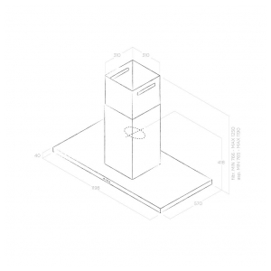 Островная вытяжка Elica THIN ISLAND IX/A/120