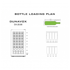Отдельностоящий винный шкаф Dunavox DX-28.88KF
