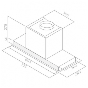 Встраиваемая вытяжка Elica HIDDEN 2.0 IXGL/A/72