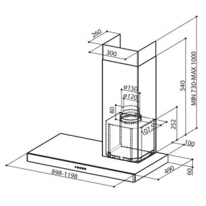 Пристенная вытяжка Faber STILO DX/SP A120