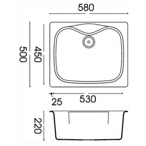 Кухонная мойка Smeg LSE58A