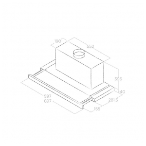 Встраиваемая вытяжка Elica ELITE 35 GRIX/A/90