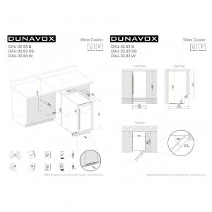 Встраиваемый винный шкаф Dunavox DAU-32.83SS