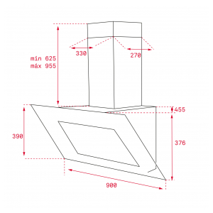 Пристенная вытяжка Teka QUADRO DLV 985 B