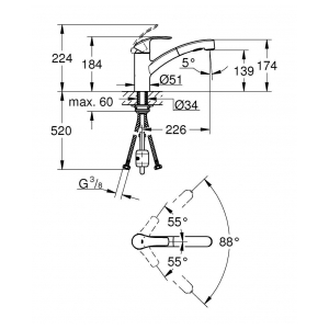 Смеситель Grohe Eurosmart 30305000