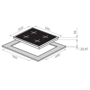 Индукционная варочная панель Maunfeld MVI59.2FL-WH