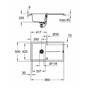 Кухонная мойка Grohe K400 31640AT0