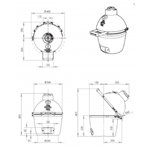 Гриль Big Green Egg Mini мини ALGE1