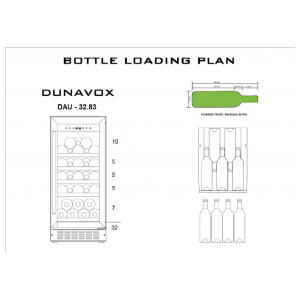 Встраиваемый винный шкаф Dunavox DAU-32.83SS