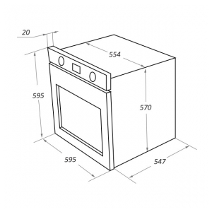 Электрический духовой шкаф Maunfeld EOEH.7611S2